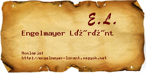 Engelmayer Lóránt névjegykártya