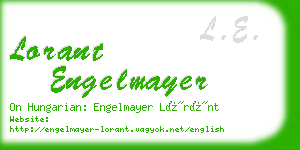 lorant engelmayer business card